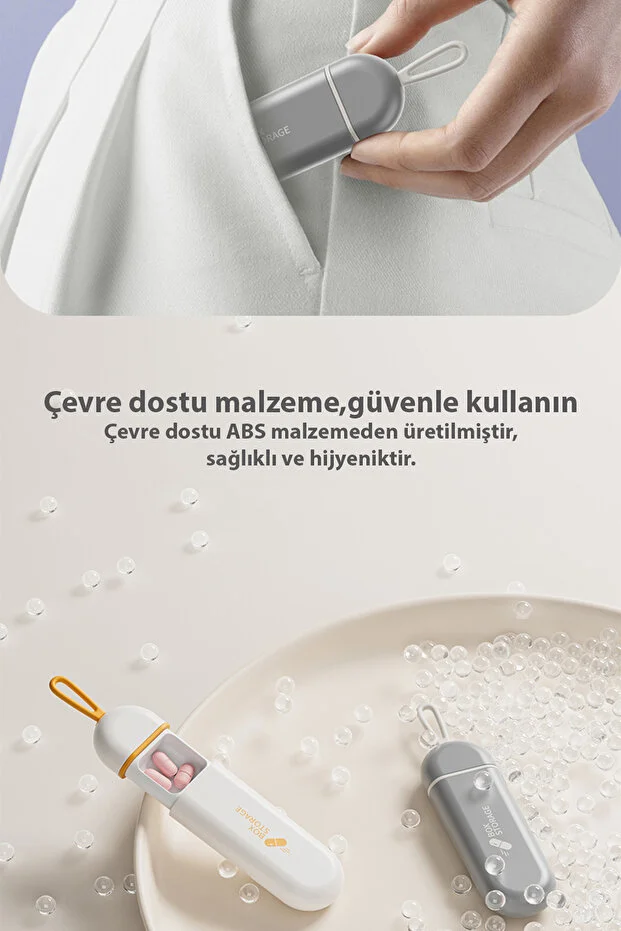 3 Bölmeli Mini Hap,İlaç Seyahat Kutusu - BPA İçermez